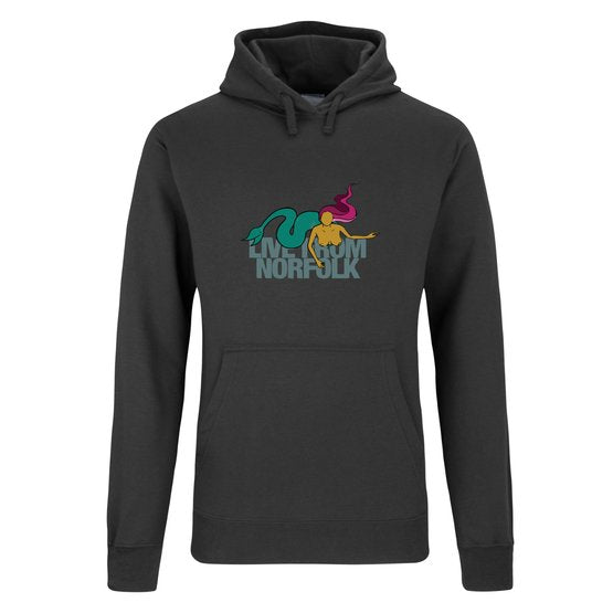 “Topless Mermaid” Fleece Pullover Hooded Sweatshirt